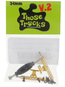 Slushcult Those Trucks V2 Fingerboard Trucks Gold 34mm