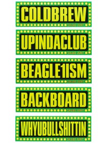 Shake Junt Slogans Sticker 5 pack