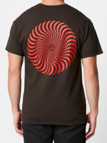 Spitfire Classic Swirl Overlay T-Shirt Dark Chocolate