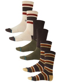 Stance Mill House 3 Pack Socks Dark Brown 