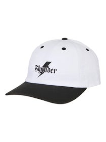 Thunder Bolt Script Strapback Hat White/Black