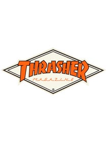 Thrasher Diamond Logo Sticker Orange/White