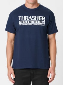 Thrasher Destruction T-Shirt Navy