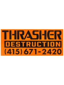 Thrasher Destruction Sticker Orange