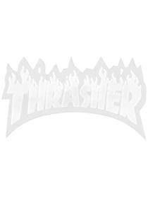 Thrasher Flame Die Cut Sticker  White