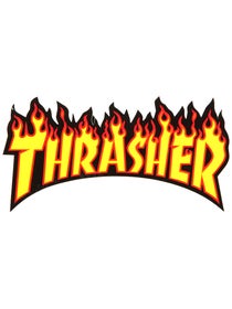 Thrasher Flame Logo Medium Sticker Yellow/Black