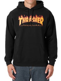 Thrasher Flame Hoodie Black