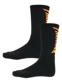 Thrasher Flame Crew Socks Black