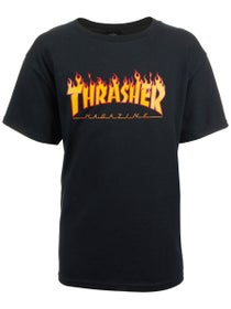 Thrasher Flame YOUTH T-Shirt Black