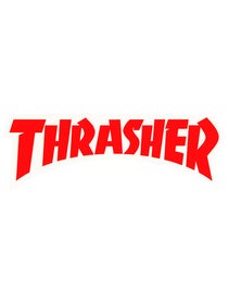 Thrasher Logo Die Cut Sticker Red