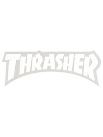Thrasher Logo Die Cut Sticker White