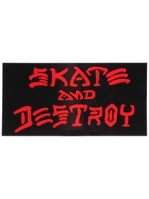 Thrasher Skate And Destroy Large Sticker Black