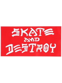 Thrasher Skate And Destroy Large Sticker Red