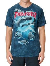 Thrasher x The Mountain Shark T-Shirt Blue