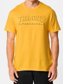 Thrasher Shadow Mag Logo T-Shirt Gold