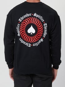 Thrasher x Spitfire The End Oath Crewneck Black