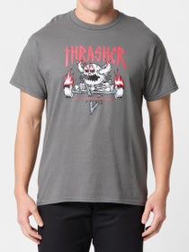 Thrasher x Toy Machine Monster-Gram T-Shirt Charcoal