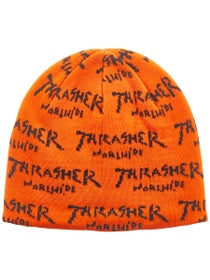Thrasher Worldwide Skully Beanie Orange
