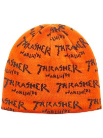 Thrasher Worldwide Skully Beanie Orange