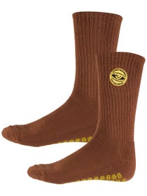 Toy Machine Always Watching Crew Socks Brown