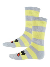 Toy Machine Monster Big Stripe Crew Socks Neon