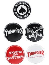 Thrasher Logo 5 Pack Buttons