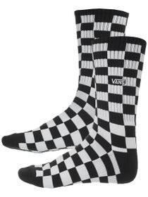 Vans Checkerboard Crew Socks Black/White