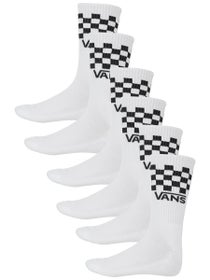 Vans Classic Check Crew Socks 3pk Black/White