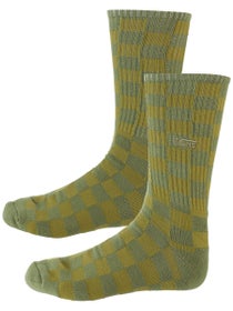 Vans Checkerboard Crew Socks Loden Green