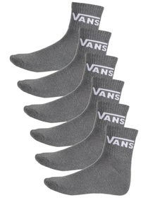 Vans Classic Half Crew Socks 3pk Heather Grey