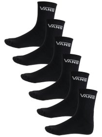 Vans Classic Half Crew Socks 6pk Black