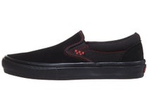 Vans Skate Slip-On Shoes Black/Black/Red