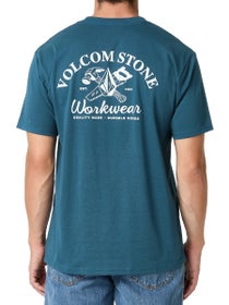Volcom Crosscut Workwear T-Shirt Dust Bowl Indigo