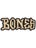 Bones 5" Sticker Black/Gold