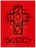 Dogtown Ese Cross 4" Sticker Red/Black