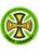 Independent Truck Co Legacy 3" Sticker Green Yellow