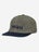 Krooked Double OK Script Snapback Hat Grey/Navy