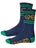 Krooked Eyes Socks Navy/Green/Yellow