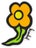 Krooked Wild Style Flowers Sticker Orange Medium