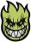 Spitfire Deathmask II Sticker Small Yellow