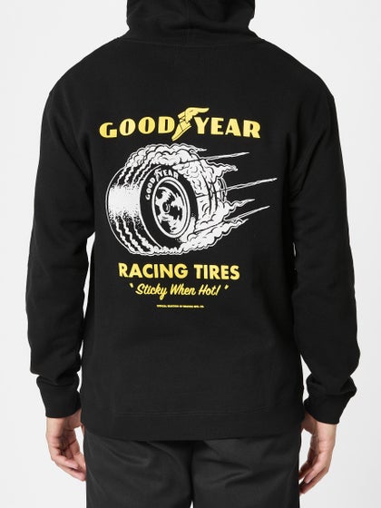 Brixton x Goodyear Cheater Slick Hoodie LG Black
