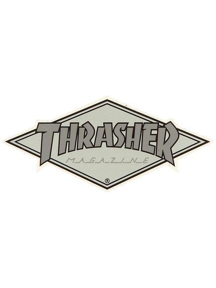 Thrasher Diamond Logo Sticker Grey/Silver