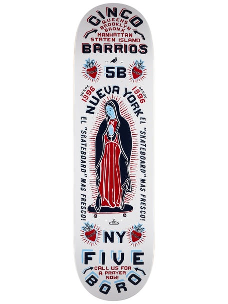 5Boro Cinco Barrios White Deck 8.5 x 32