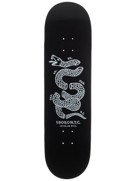 5Boro Join Or Die Blk/Wht Deck 8.75 x 32.75