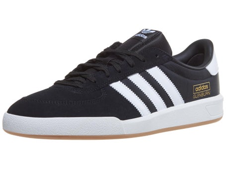 Adidas Glenburn Shoes Core Black/White/Gum | Skate Warehouse