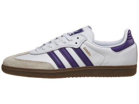 Adidas Samba ADV Shoes\White/Collegiate Purple/Gold