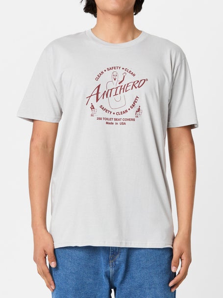 Anti Hero Clean Safety T-Shirt\New Silver