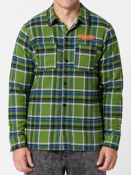 Anti Hero Basic Eagle Flannel Jacket Green | Skate Warehouse 