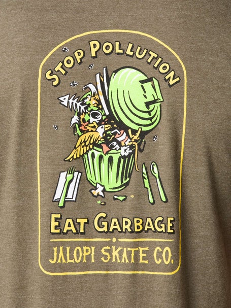 Jalopi Stop Pollution T-Shirt\Heather Army