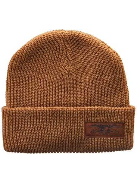 Anti Hero Stock Eagle Label Cuff Beanie\Lt Brown/Black